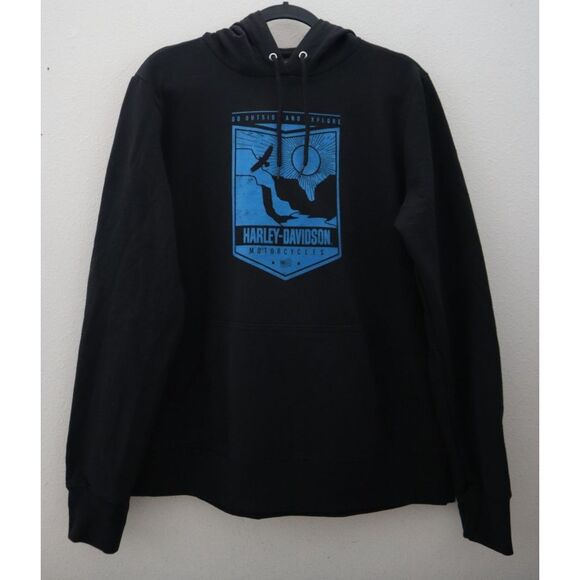 Harley-Davidson 99039 Women's Sz XL Black Go Outside & Explore Hoodie Sweatshirt - Picture 1 of 12